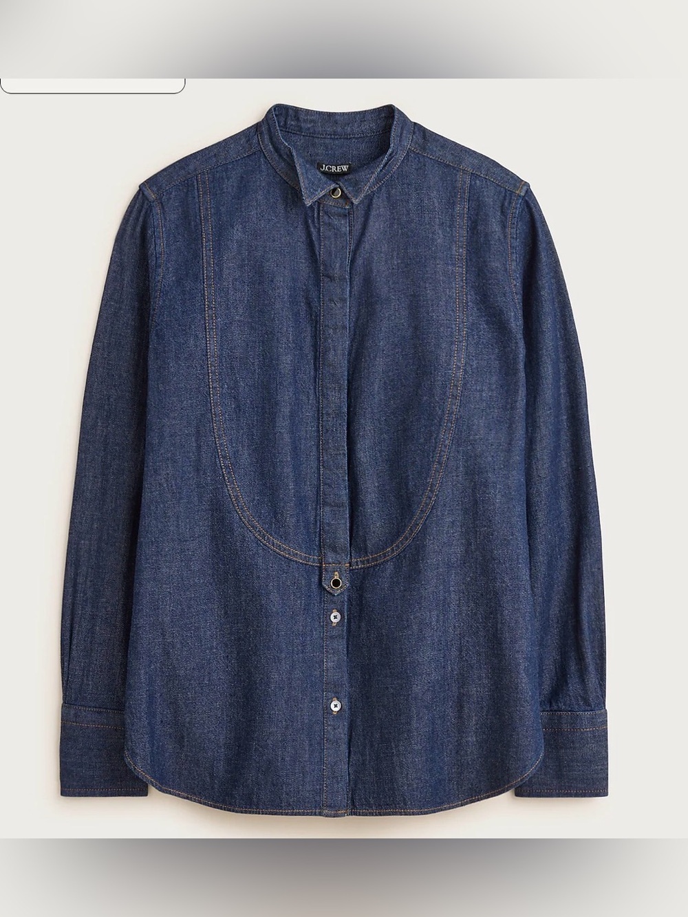 NWT J.Crew Jules tuxedo shirt in denim size 4